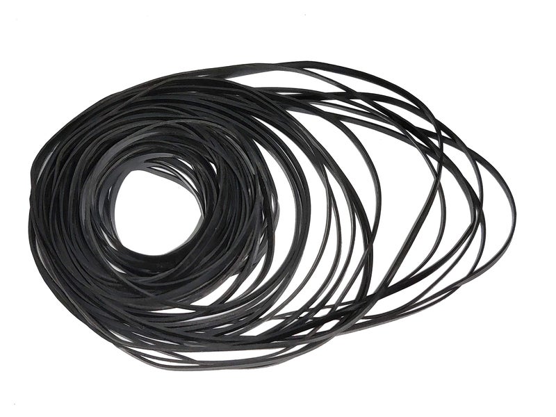 MEFONKOU Recorder Rubber Belts 40-135mm Mix Flat Cassette Belt for Repair Maintenance Tape Machine DVD CD LD VCR Repeater Drives 1mm Width 50 Pcs - Image 1